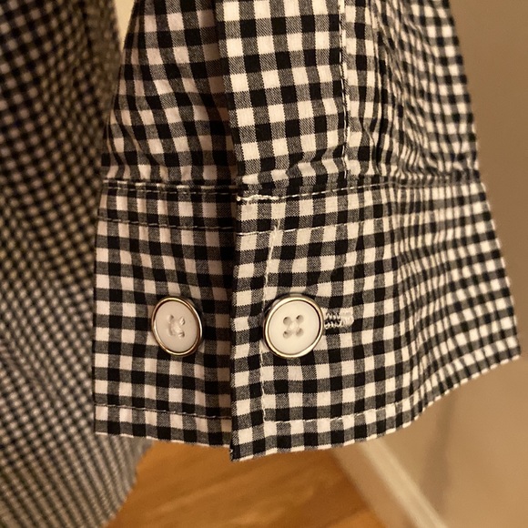Karen Scott Black and White Checkered Long Sleeve Button Down - Picture 4 of 5